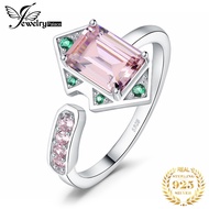 JewelryPalace New Arrival Geometric 2.8ct CZ Simulated Pink Diamond 925 Sterling Silver Adjustable C