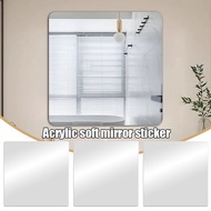 Acrylic Soft Mirror Sticker / Household 3D Flexible Mirror Decor / DIY Wall Stickers with Back Film