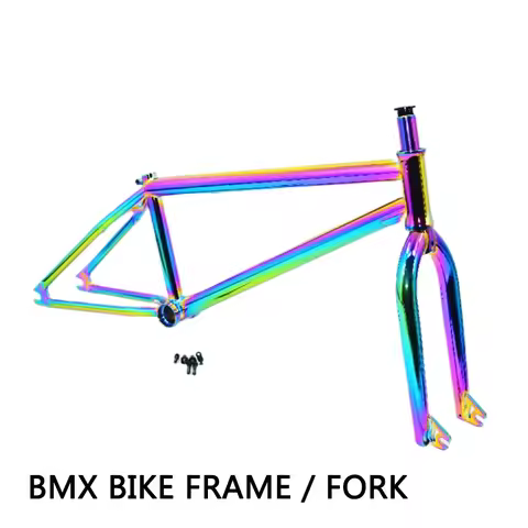 BMX Bike Frame, Fork, Handlebar, Stem, Chainwheel, Chromium-Molybdenum Steel Illusion, BMX Accessori