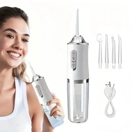 Water Flosser Water Dental Flosser Pick for Teeth 300ML IPX7 Waterproof Oral Irrigator 3 Modes 4 Rep