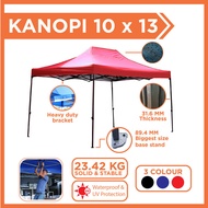 Bravo Canopy Kanopi 10x13 Canopy Canvas Khemah Niaga Khemah Pasar Malam Khemah Pasar Tani Khemah Meniaga [Black Stand]