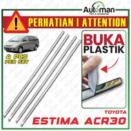 Window Trim Lining Toyota Estima ACR30 2003 - 2007 Door Belt Moulding Panel Chrome Black Accessories