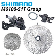 Shimano Deore M6100 1X12 Speed derailleurs Groupset 12 speed shifter CN M6100 Chain Flywheel RD Cassette Chain 12s 51T