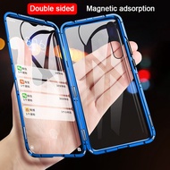 360 Magnetic Double Glass Casing Vivo Y19 Y17 V15 Pro Y15 Y12 Y50 Y30 V19 V17 X50 Pro Phone Case