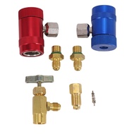 R1234YF Self-Sealing Can Tap with R134A Tank Adapter and R1234 Quick Couplers for A/C RefrigerAnts M