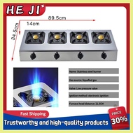 ✾ ۩ ♀ 4 burner gas stove kitchen stainless gas stove commercial Electronic ignition stove burner 20