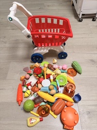 兒童超市購物車連大量食物玩具