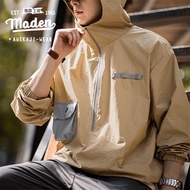 MADEN brand workwear style mens youth 2024 autumn new item mountain outdoor half zipper pullover swe
