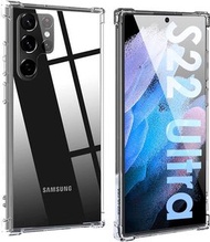 (For Galaxy S22 Ultra 5G )Samsung Slim Shockproof Soft Cover Case Clear 4X Anti-Shock Performance 4角