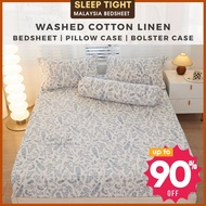 100% Washed Cotton Linen | Cadar | Fitted Bedsheet | Pillow Case | Bolster Case | 880TC DAS