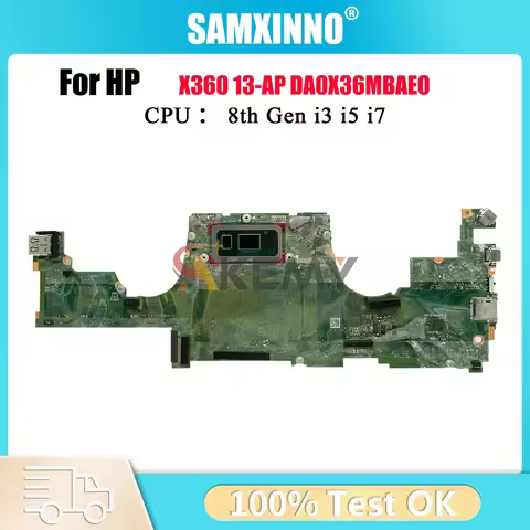 DA0X36MBAE0 Laptop Motherboard For HP Spectre X360 13-AP With i5 i7 8th Gen CPU 8GB 16GB RAM L37640-
