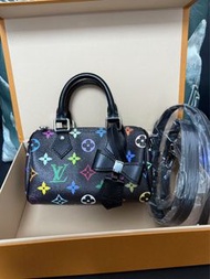 全新 LV x tm nano speedy 黑三彩 絕版 收藏