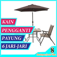 Kain Pengganti Payung Taman 6 Ruas Jari-Jari Cafe Pantai Waterproof Bisa untuk Produk Ace Hardware