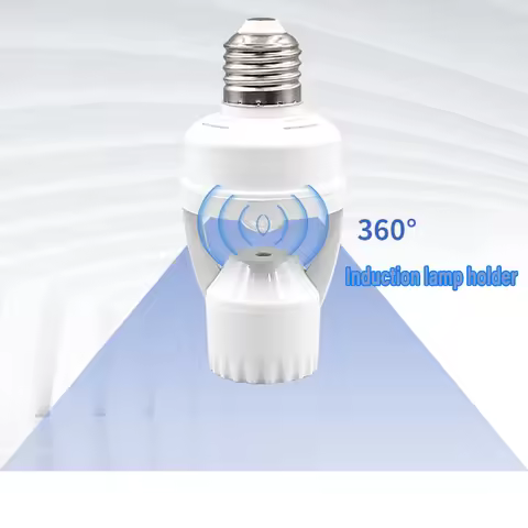 1PC Socket E27 Converter With PIR Motion Sensor Ampoule 110-240V LED E27 Lamp Base Intelligent Light