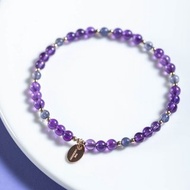 紫水晶堇青石4mm手鍊 | 天然水晶客製化手鍊禮物