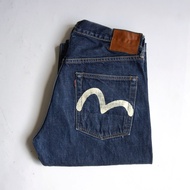 【Direct from Japan】【Great Atmosphere/Dark Navy】EVISU 【LOT.2000 Denim Pants】32x35 Evisu Jeans 2604032