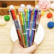 6 in 1 colour click ball pen
