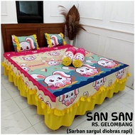 SPREI RUMBAI SUSUN MOTIF KARAKTER UK.180X200 | BT21 | KEROPPI | HELLO KITTY | AMUNG US | STAR MOON |