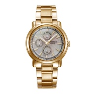 ARIES GOLD CHRONOGRAPH INSPIRE CONTENDER GOLD STAINLESS STEEL B 7302 G-MOP WOMEN'S WATCH