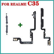 ∈ ◡ ∛ Power Volume Button For Oppo Realme C35 Side Key Switch Flex Cable Cellphone Part