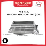 [CARTON=20pkt X ±50pcs] OPS-H14L Plastic Tray Bakery Disposable Packaging Food Tray Bekas Makanan