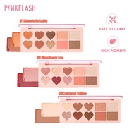 PINKFLASH PF-M02 Multiple Face Palette Eyeshadow Blush Highlighter Nude Brown Pink Shimmer Matte