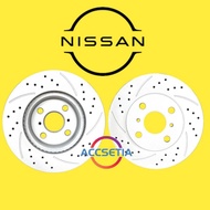 (1-PAIR) 260MM QUALITY NISSAN ALMERA N17 SYLPHLY G11 DRILLED SLOTTED SPORT FRONT DISC ROTOR