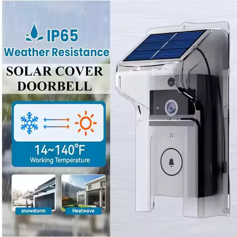 U9 Wireless Video Doorbell Intercom Surveillance Camera With Solar Rain Cover Long Standby Security 