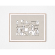 My Father's House, DIGITAL PRINT, Many Rooms, Dwellings, Heaven, Prepare a Place for You, Heaven Art