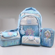 ⭐⭐Australia smiggle New Style Schoolbag Pencil Case Cartoon Cooperation Style Classic Stationery Elementary School Students Princess Elsa Bag