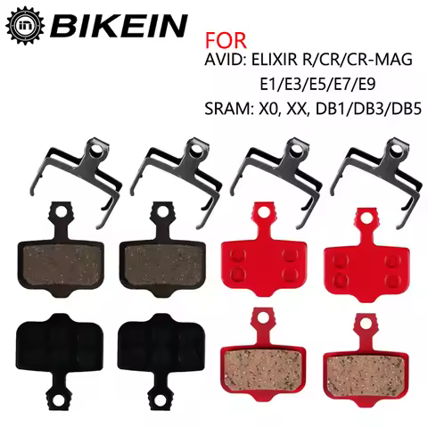 4 Pairs Resin/ceramic/Full metal Bike Disc Brake Pads For Avid Elixir R/CR/CR-MAG/E1/3/5/7/9 SRAM X0