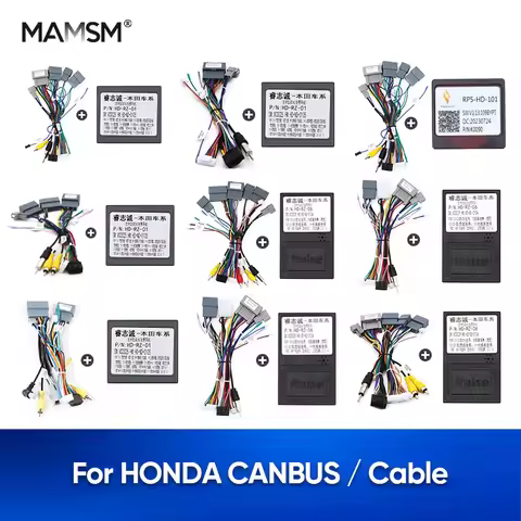 MAMSM For HONDA VEZEL CRV CIVIC FIT CRIDER Car Audio DVD Android 16PIN Power Cable Adapte Power Wiri