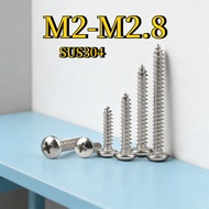 Phillips Pan Head Self Tapping Screw /Screw Plastic Wood| SUS 304 Stainless Steel  | Skru Besi M2/M2
