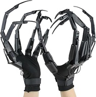 Articulated Fingers, Halloween Articulated Finger Extensions with Gloves, 3D Claw Hands Scary Skelet