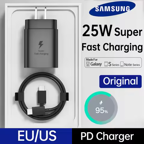 Samsung 25W Charger PD Type C Adapter EU Super Fast Charge Samsung Galaxy S25 S24 S23 S22 Ultra Z Fl
