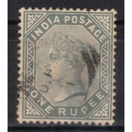 India 1883 QV SG101 1r. One Rupee VF Used (Stamp R015)