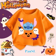 100CM-5XL Baju Halloween Spooky T-Shirt for Kids Adults Trick or Treat Cotton Tshirt Party Cosplay C