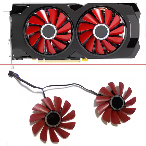 2pcs 85mm 4pin FDC10U12S9-C RX480 GPU FAN For XFX RX570 RS RX580 RS Video Graphics Cards Cooling As 