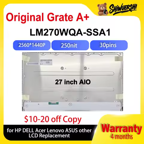 Original new 27 Inch IPS Lcd Screen LM270WQA-SSA1 LM270WQA SSA1 LM270WQA (SS)(A1) 165HZ For LG 27GL8