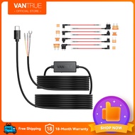 Vantrue 11.5ft Type C USB 12V 24V to 5V Dash Cam Hardwire Kit พร้อมเพิ่มวงจรฟิวส์ การป้องกันแรงดันไฟ