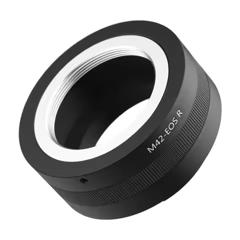 Manual Lens Mount Adapter Ring Aluminum Alloy for M42-Mount Lens to Canon EOS R/RP/Ra/R5/R6 RF-Mount