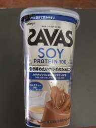 (訂購) 日本製造 明治 SAVAS AQUA Soy Protein 100 大豆蛋白粉 奶茶味 224g