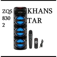 ZQS 8302/8301 SPEAKER KARAOKE/ BLUETOOTH USB /AUX Portable LED Rechargeable Bluetooth Bass Speaker S