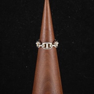 HERMES(愛馬仕)  AG925 銀 豬鼻子 戒指 銀 51