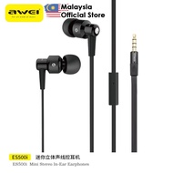 Awei ES-500i Wired Earphone Mini Stereo Surround Sound 1.2M Length Wired Headphone Awei Earphone Awe