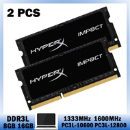 หน่วยความจำแล็ปท็อป2ชิ้นเดิม4GB 8GB DDR3L 1600MHz 1333MHz หน่วยความจำ PC3L-12800 204Pin SODIMM RAM DDR3 1.35V สำหรับโน้ตบุ๊ก