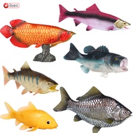 Simulation Sea Animal Model Salmon Toy Bass Carp Golden Arowana Freshwater Children Boy Cognitive Or