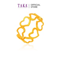 TAKA Jewellery 916 Gold Heart Stacking Ring