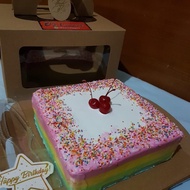 Rainbow Cake 20x20..kue cake pelangi