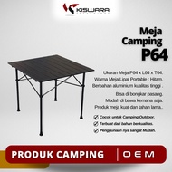 Portable Folding Camping Table P64 x W64 x H64 [Black]